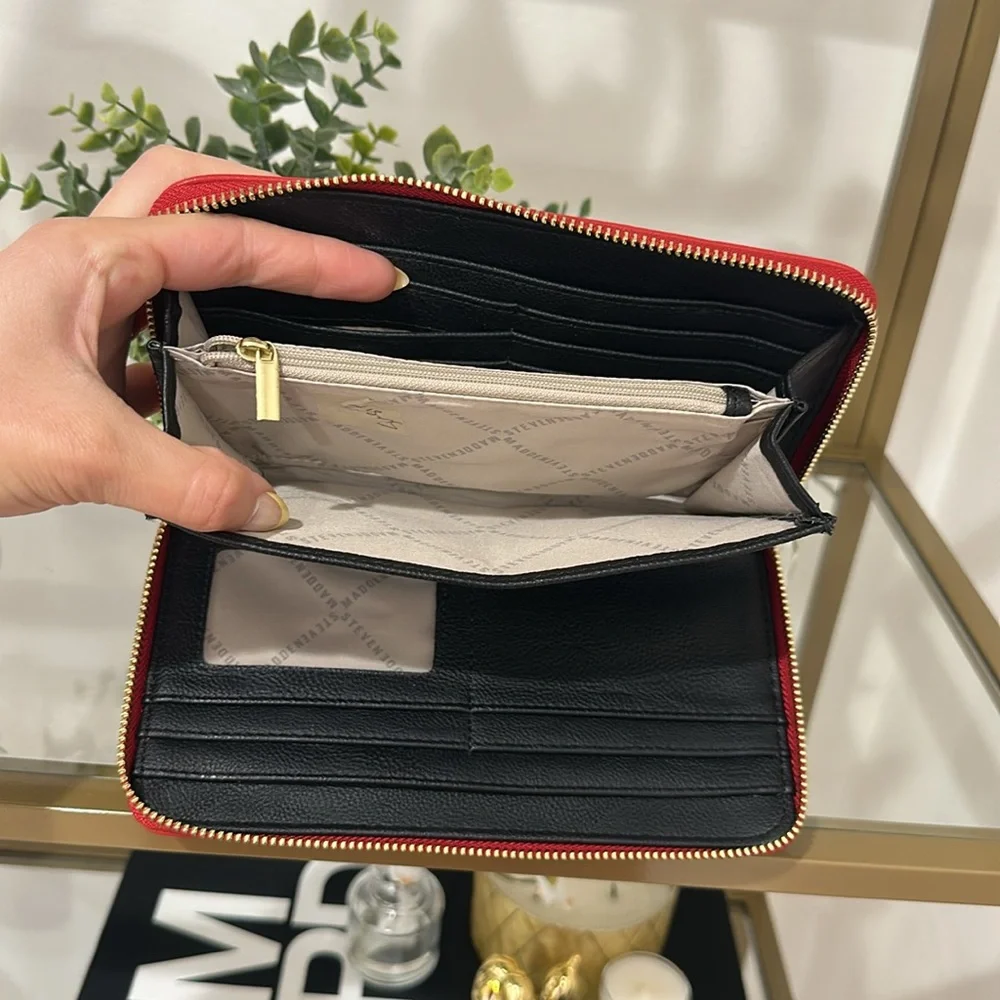 Steve Madden Red Wristlet Wallet Sleek Design